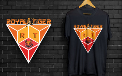 Design creativo della maglietta Royal Tiger
