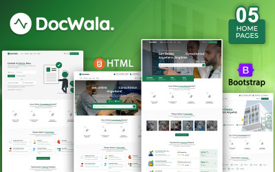 DocWala - HTML šablona pro online konzultace lékaře a zdravotní péče