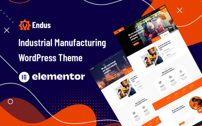 Endus – motyw WordPress dotyczący produkcji przemysłowej