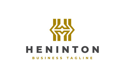 Heninton - Letter H-logo sjabloon