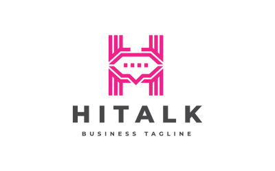 Hitalk - Plantilla de logotipo con la letra H