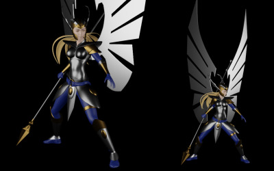 3D Woman Warrior – katonai nő