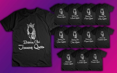 Kız Doğum Günü Tişört Tasarım Paketi