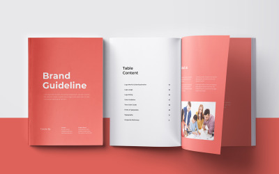 Modello di layout delle linee guida sullo stile del marchio