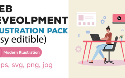 Pack d&amp;#39;illustrations de développement Web