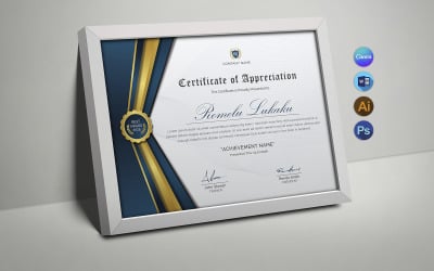 Современный дизайн шаблона сертификата Canva