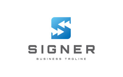 Unterzeichner – Logo-Vorlage für den Buchstaben S
