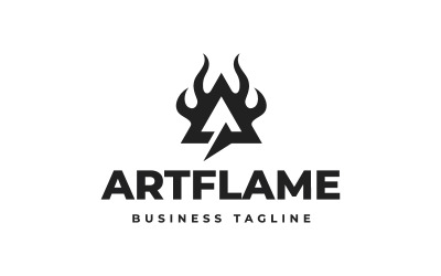 Artflame - Letter A-logo sjabloon