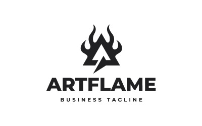 Artflame - Modello di logo lettera A