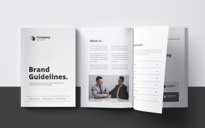 Brand Guideline Design and A4 Brand Manual Template