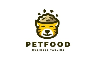 Cute Pet Food Logo Template