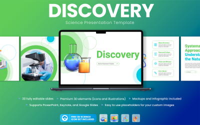 Descubrimiento - Plantilla de PowerPoint para presentación científica