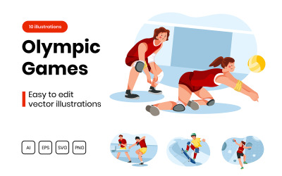 M315_ Illustrazioni dei Giochi Olimpici