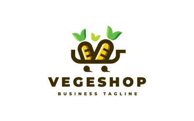 Modelo de logotipo de loja de vegetais
