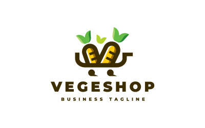 Šablona loga obchodu se zeleninou