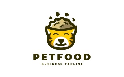 Симпатичный шаблон логотипа корма для домашних животных