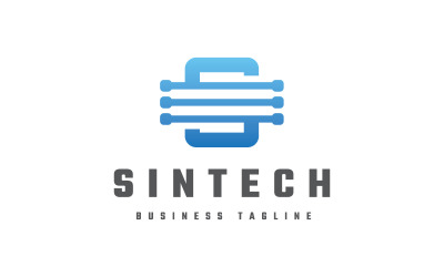 Sintech - Logotypmall för bokstaven S