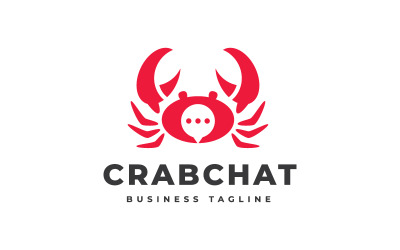 Szablon logo czatu czerwonego kraba