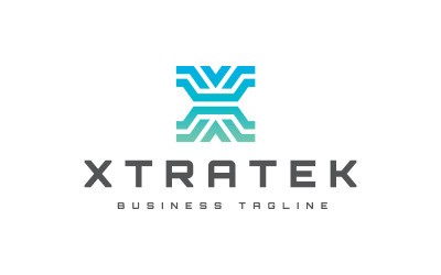 Xtratek - Logotypmall för bokstaven X