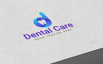 Buchstabe D Zahnpflege-Logo