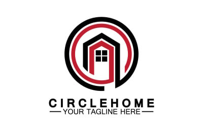 Casa edificio casa proprietà logo vettoriale v14