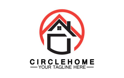 Casa edificio casa proprietà logo vettoriale v19