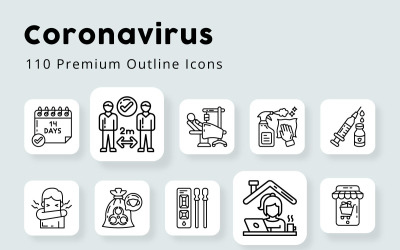 Coronavirus Premium dispositionsikoner