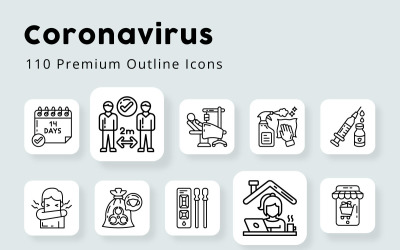 Coronavirus Premium osnovy ikony