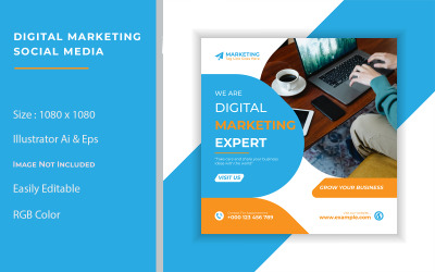 Design von Social-Media-Beiträgen für digitales Marketing von