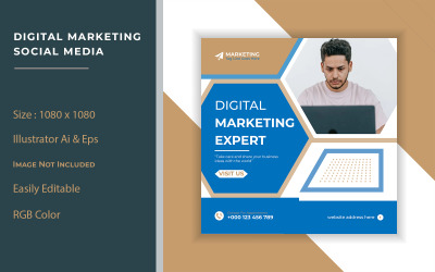 Design von Social-Media-Vorlagen für digitales Marketing