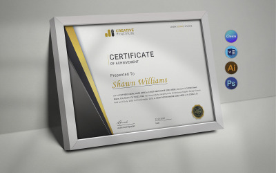Diseño de certificado de paisaje profesional de Canva