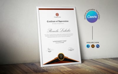 Klasyczny szablon certyfikatu Canva