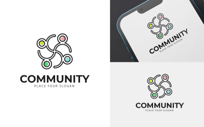 Közösségi logó tervezősablon