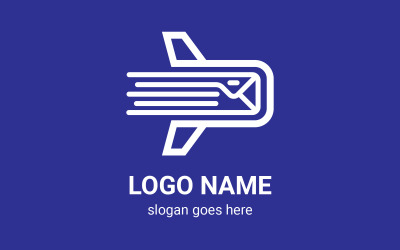 Modèle de logo de courrier électronique rapide