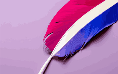 Pastel colour feather abstract background