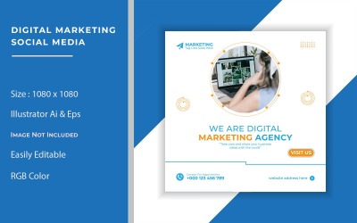 Social-Media-Vorlage für digitales Marketing von