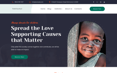 TishCharity2 – WordPress-Theme für Wohltätigkeitsorganisationen