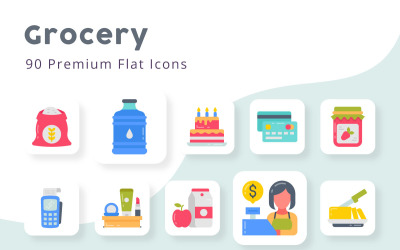 杂货高级平面图标