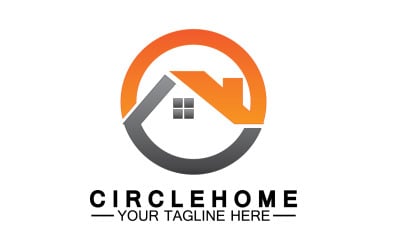 Casa edificio casa proprietà logo vettoriale v25