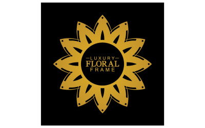 Mandala-Blumenornament-Vorlage, Logo-Vektor v16