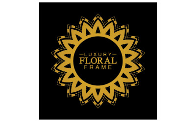 Mandala-Blumenornament-Vorlage, Logo-Vektor v21