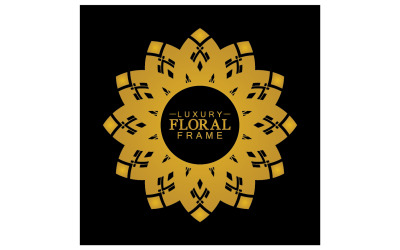 Mandala fiore ornamento modello logo vettoriale v14
