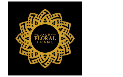 Mandala fiore ornamento modello logo vettoriale v17