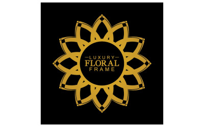 Mandala flower ornament template logo vector v28