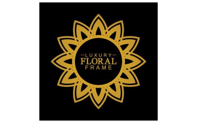 Mandala flower ornament template logo vector v30