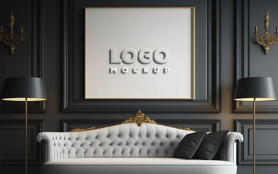 White Board Interior Logo Mockup