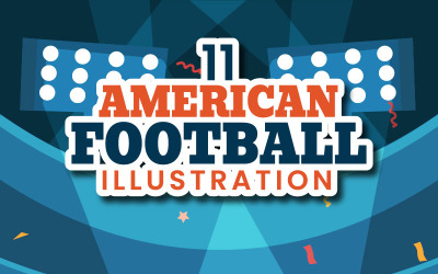 11 American-Football-Vektorillustration
