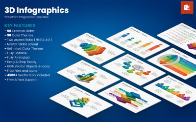 Infografiki 3D Szablony prezentacji programu PowerPoint