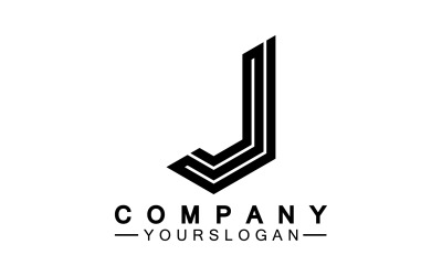 J-Anfangsbuchstabe-Logo-Vektor v32