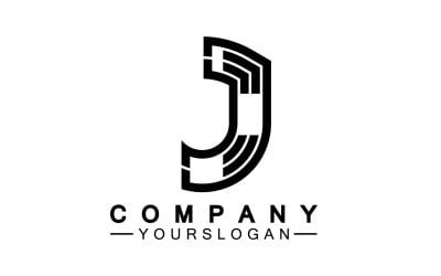 J initial letter logo vector v51